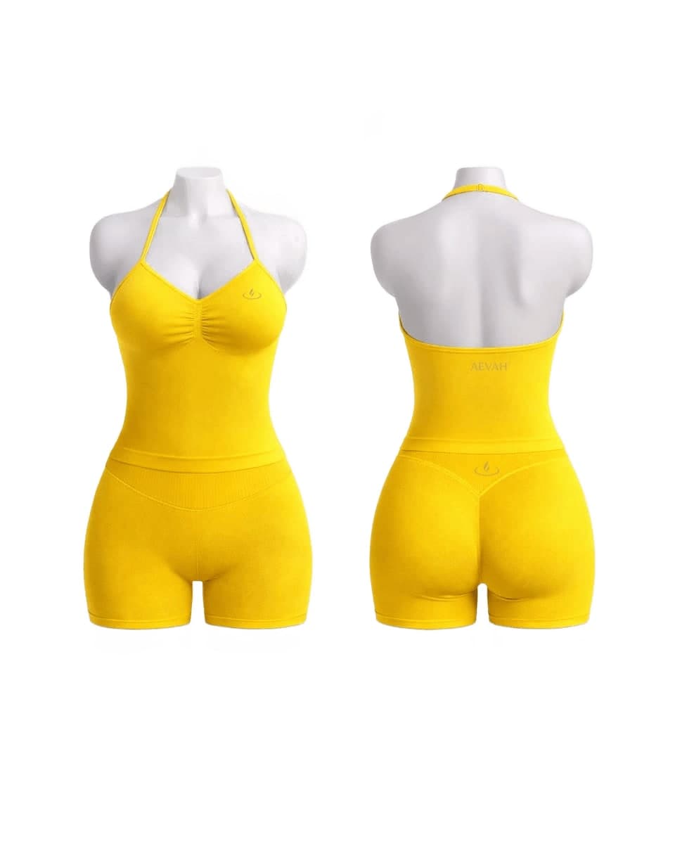 BLOSSOM Collection in Yellow, AEVAH activewear